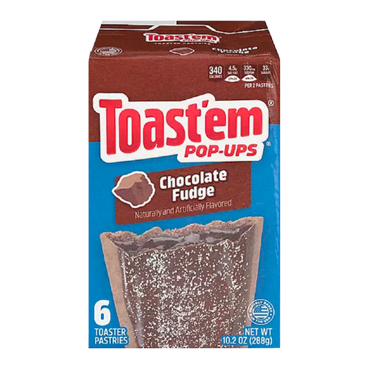 Toast'em Pop Ups Frosted Chocolate Fudge Toaster Pastries 6pk 288g