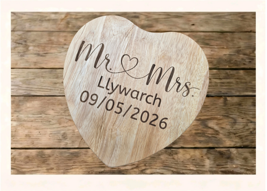 Personalised Mr & Mrs Wedding Board Gift