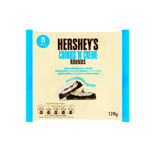 Hershey's Cookies 'N' Creme Rounds 8-Pack - 128g